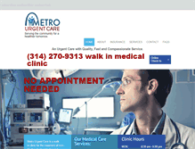 Tablet Screenshot of metrourgentcarestl.com